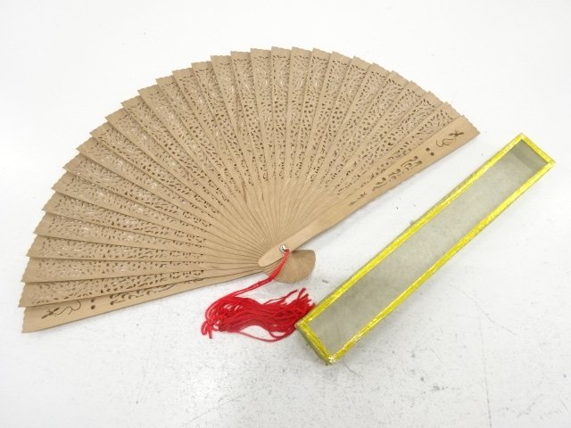 アンティーク　透かし　扇子